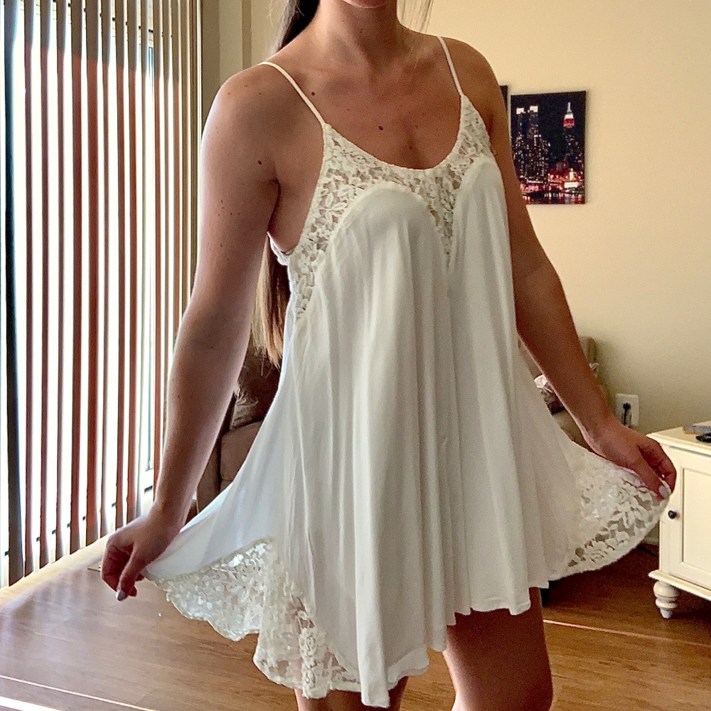 White Lace Beach Dress